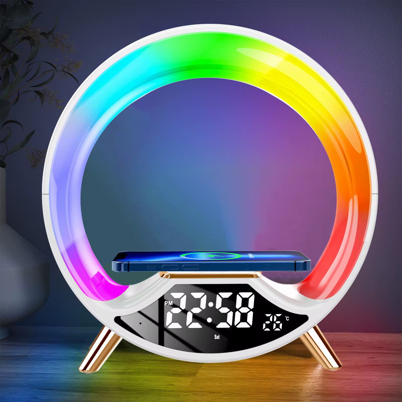 Reloj Led y Parlante con Cargador Inalámbrico - ALTOQUE