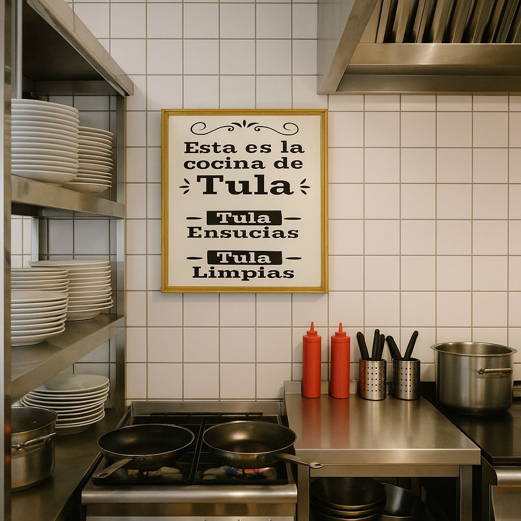 Cuadro Decorativo " Esta es La Cocina de Tula" - ALTOQUE