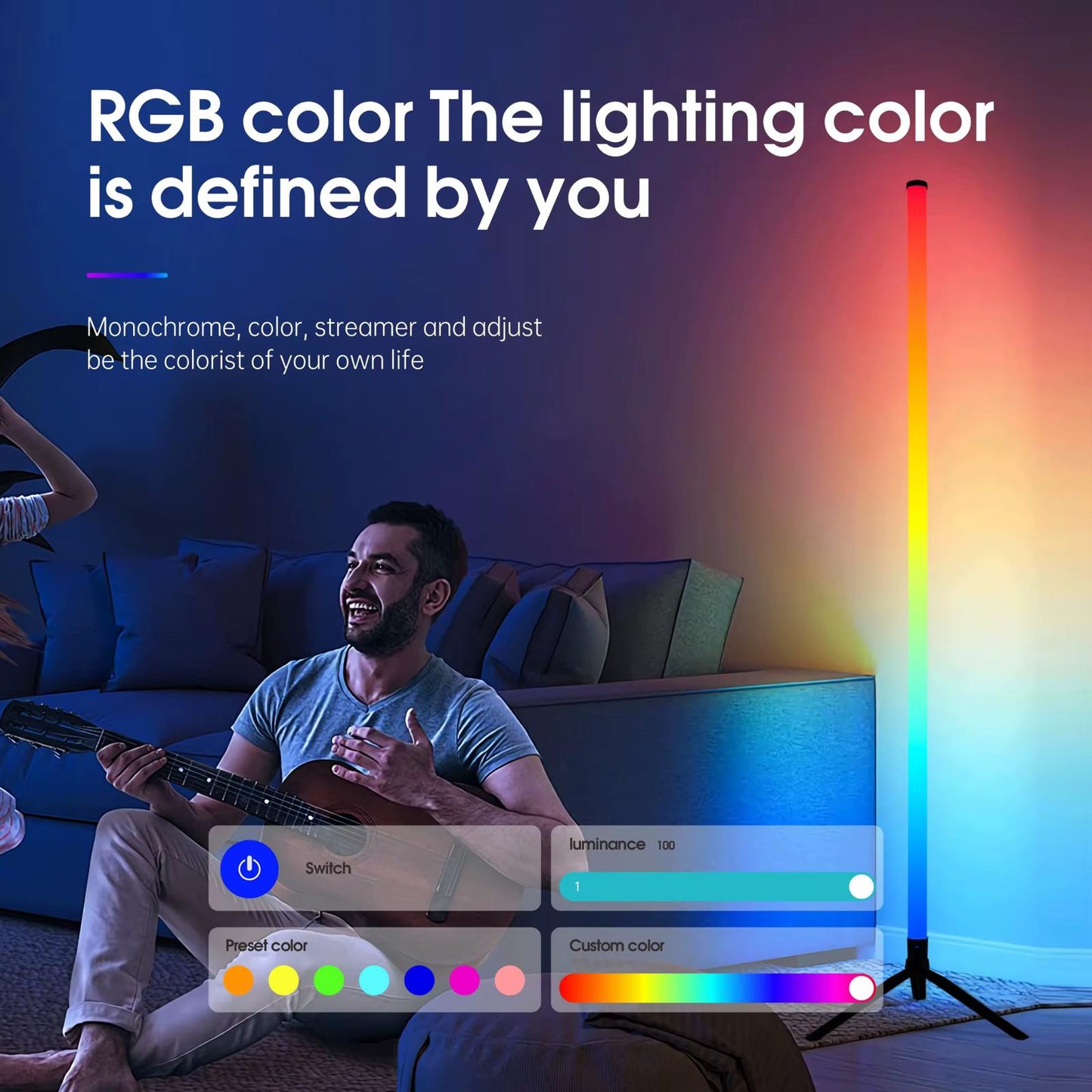 Barra De Luz De Tubo RGB Con Soporte De Luz 1 Unidad - ALTOQUE