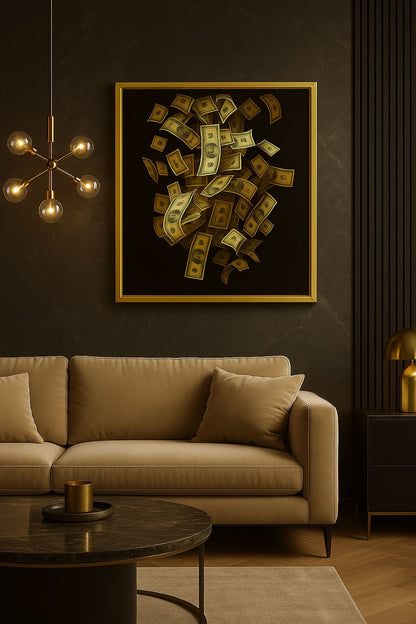 Cuadro Decorativo Lluvia de Dólares - ALTOQUE