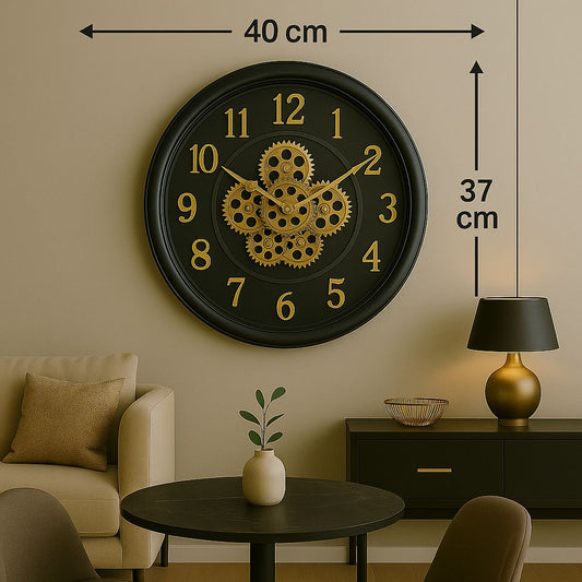 Reloj de Pared Vintage con Engranajes a la Vista - ALTOQUE